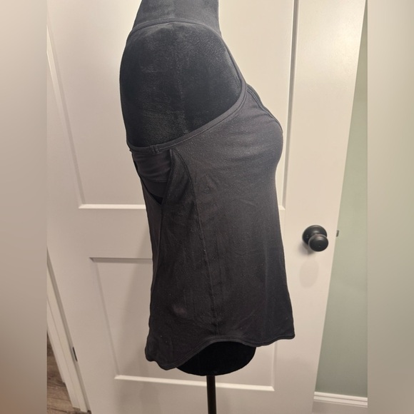 Lululemon Roll Out Black Workout Bra Yoga Tank Top Shirt Sz 6 - Picture 2 of 6